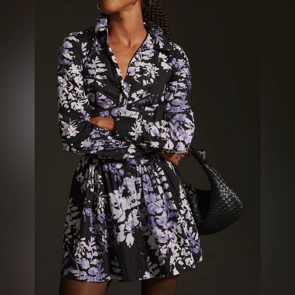 Anthropologie Corset Shirt Dress - Picture 2 of 8